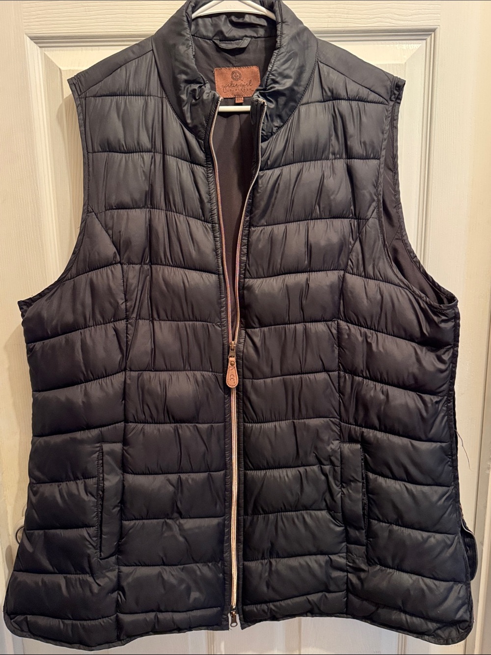 Girlie Girl Originals x C.C. Black Puffer Vest 3XL - Side Zip Quilted Gilet